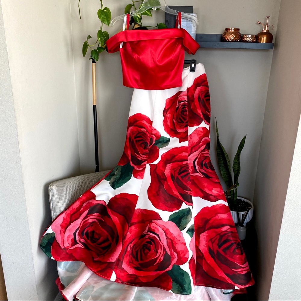 Sherri Hill 51850 Red Rose Dress